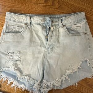 Wild Fable Size 8 Distressed Light Denim Shorts
